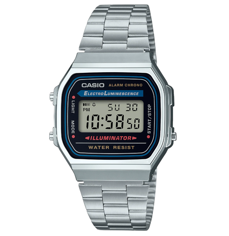 CASIO VINTAGE RETRO STYLE UNISEX DIGITAL WATCH A168WA-1W