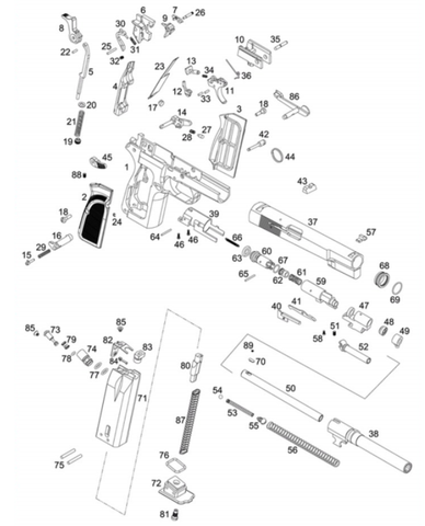 WE Browning Hi power MK3 Part #33