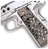 WE - M1911 Hex Cut Gen 2 Gas Blow Back Pistol-  Silver