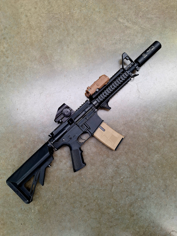 Used Condition ICS M4 RIS w/ Sight, Suppressor and Mock PEQ