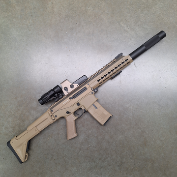 Good Condition ICS APE w/ Silencer, Scope and Magnifier